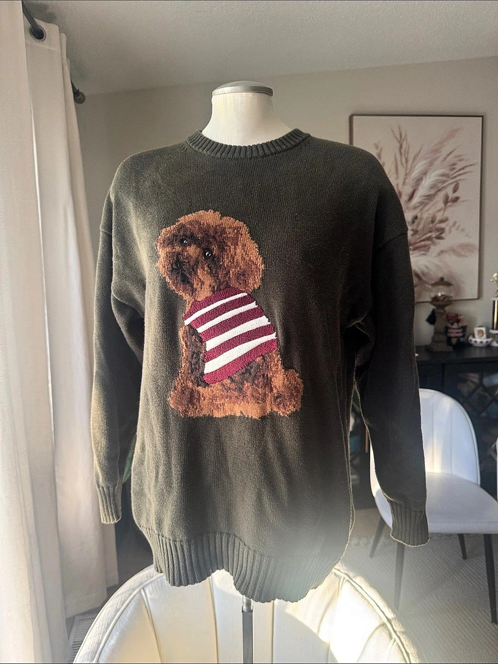 Sunday Best Cotton Charm Peggy Icon Sweater Olive XS